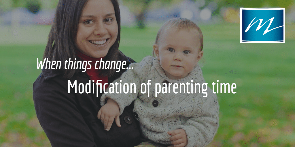 Modification of parenting time
