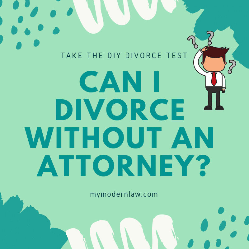 Graphic Cartoon of Man: Can I Divorce Without An Attorney?