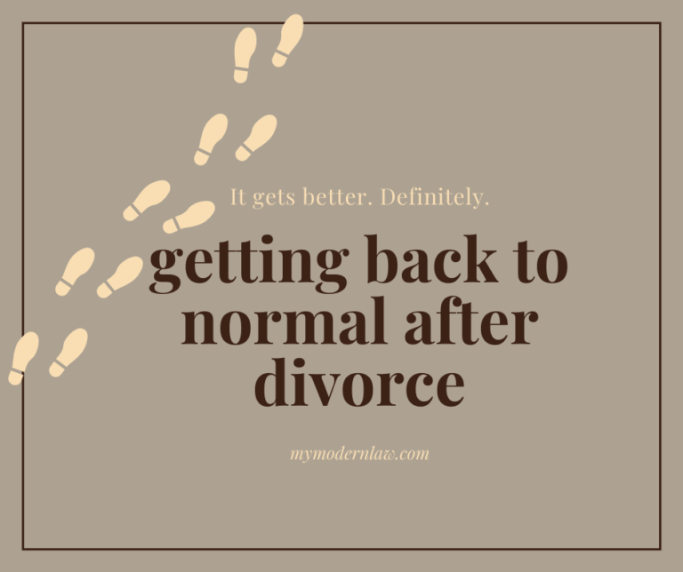 Getting Back to a Normal Life After Divorce