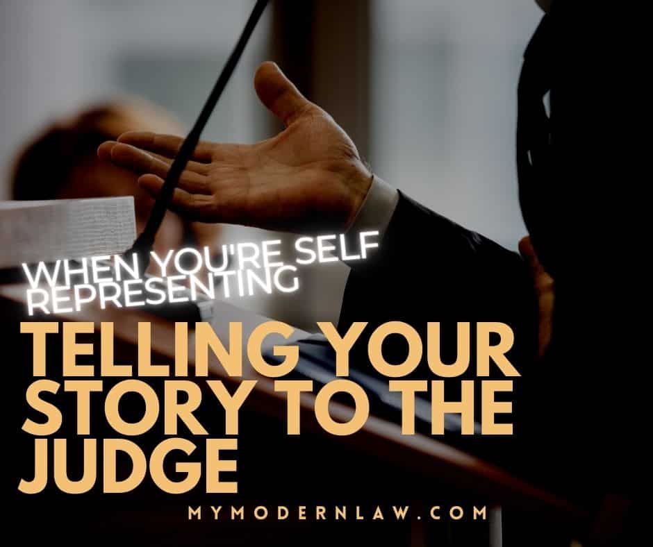 telling your story to the judge